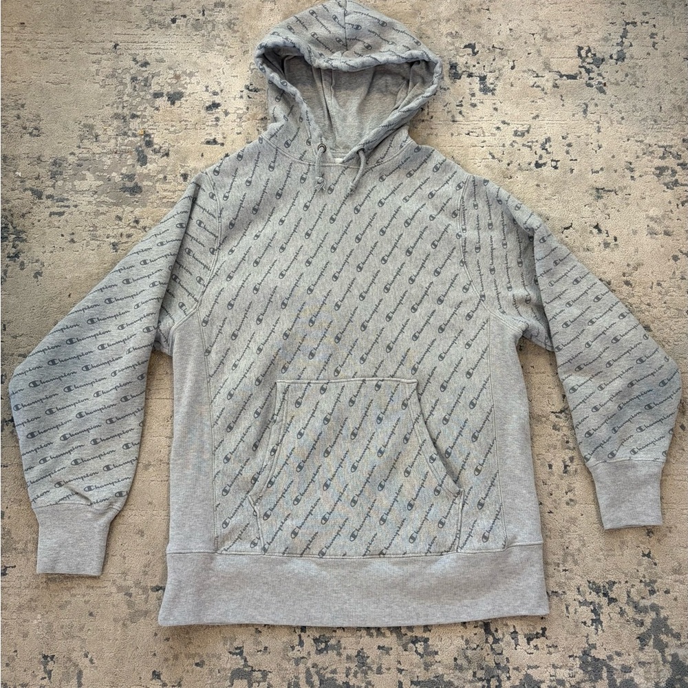 Champion Gray Logo Hoodie